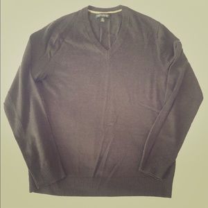 Banana Republic Brown V-neck Marino Wool Sweater